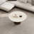 36" Round Luxury Coffee Table with Walnut Pedestal Base