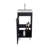 Rivera Freestanding Bathroom Vanity With One Door, Two Shelves, Resin Sink Base Cabinet, Black-858799504