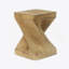 Table d'appoint MGO Twist Shape, texture semblable au bois, couleur naturelle, durable et résistante aux intempéries pour une utilisation intérieure et extérieure-215933005