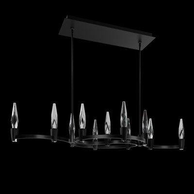 Twirl 13 Light Crystal LED Linear Pendant