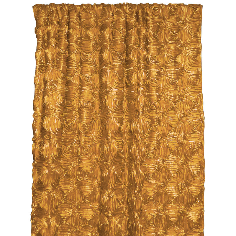 Rideau obscurcissant en polyester Pekanbaru, Or, L 54 po x L 120 po