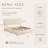 Boucle Bed Frame with Adjustable Headboard, Upholstered Bed Frame with Soft Rounded Corners, No Box Spring Needed/Easy Assembly/Noise Free-491979199-491979195