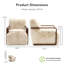 Fauteuil d'appoint rembourré à poil court Harry-2047849231