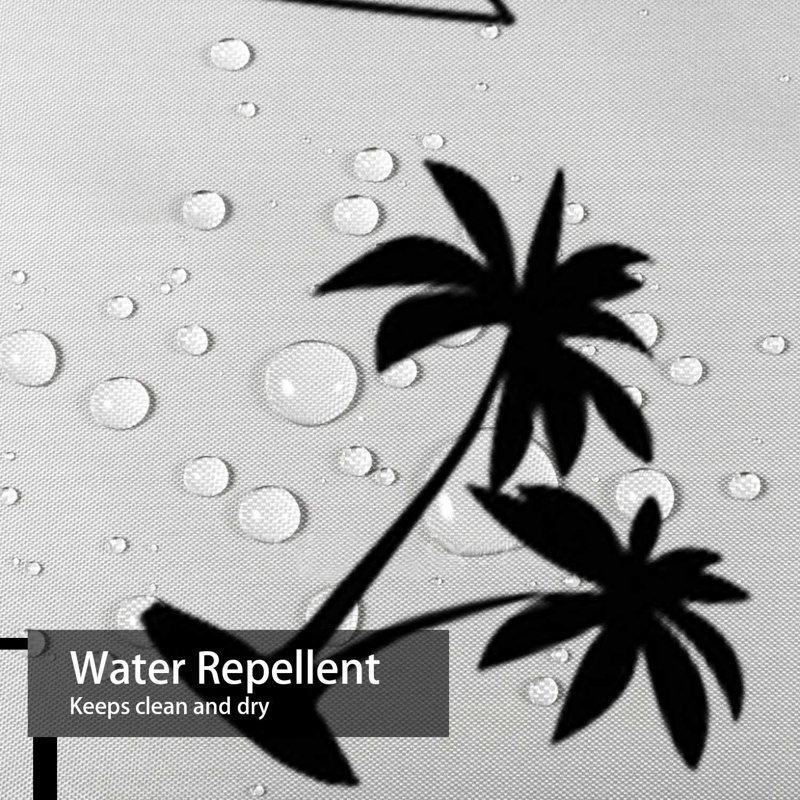 Rideau de douche imperméable à l'eau avec 12 crochets, L 72 po x l 72 po
