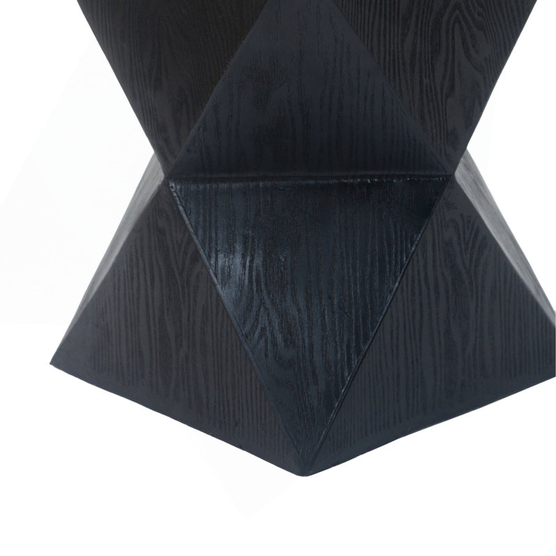 Table d'appoint en béton noir Prismatic Symmetry