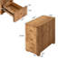 3-Drawer Solid Wood Nightstand-1541031013