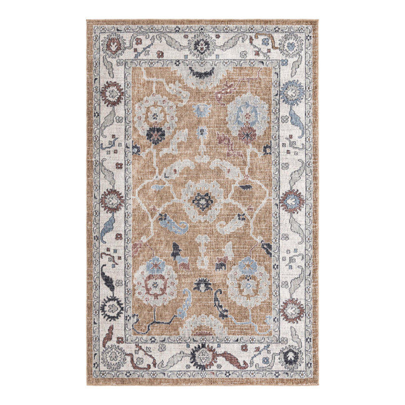 Erica Floral Indoor Rug, Rectangle 5'3" x 8'