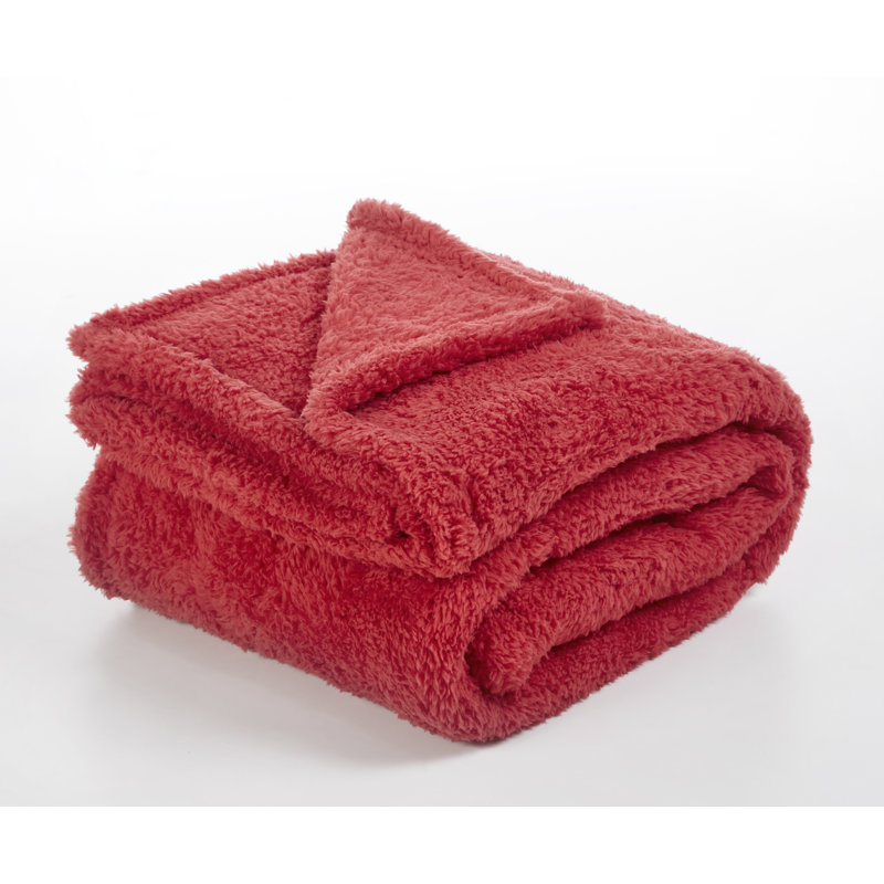 Plain Weave / Muslin Throw Blanket, Red