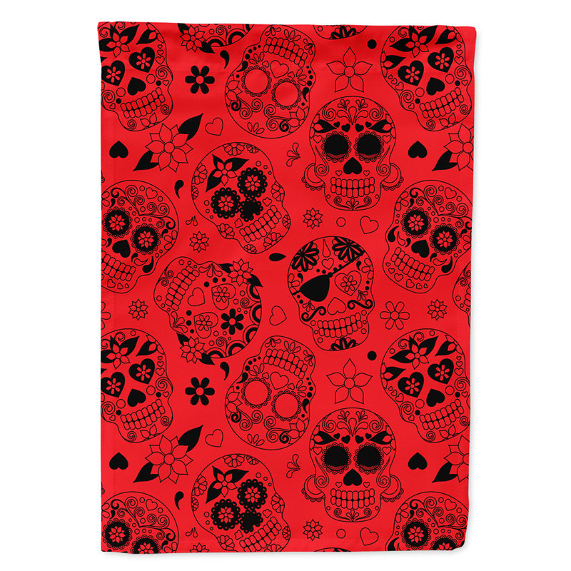 Jour du polyester à 2 côtés de polyester de 15 po x 11 po drapeau de jardin, Rouge