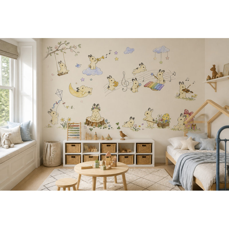 Décoration murale amovible Meadow Flowers, 200 po x 120 po, Non tissé