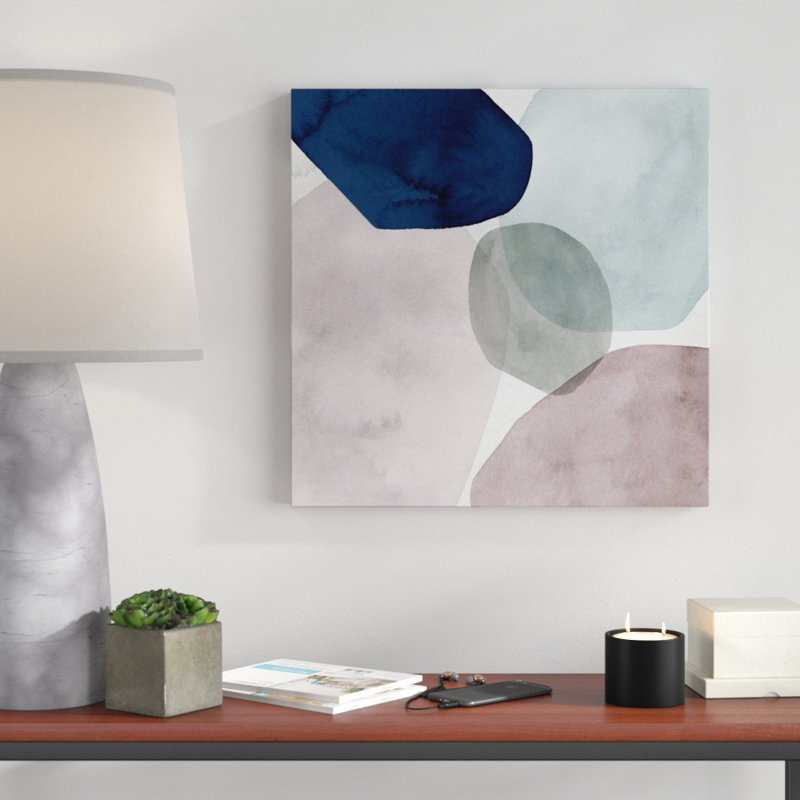 «Stacked Around II», peinture sur toile, H 20 po x l 20 po