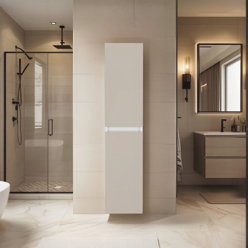 Solution de rangement murale moderne pour deux pièces Nettleton