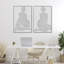 «Veiled Nude Silhouettes», ensemble de 2 giclées encadrées, design par Melissa Wang-1826083746-1826083749