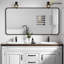 Lavabo de salle de bain encastré KARAMAG de 18 pouces, semi-encastré, installation facile avec trop-plein, blanc