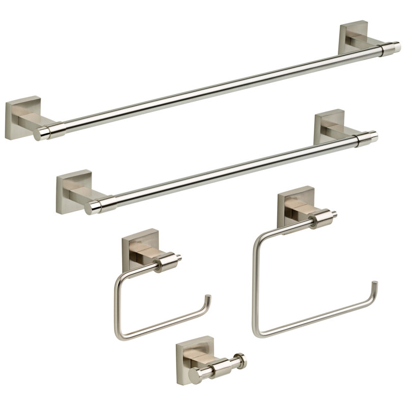Maxted Satin Nickel Wall Mounted Double Robe Hook