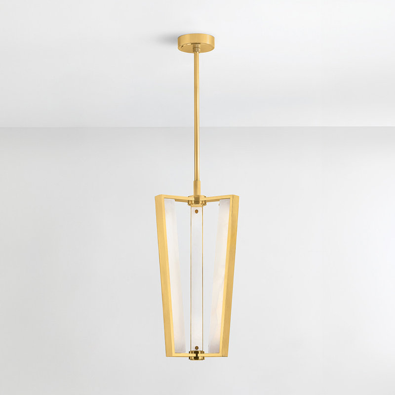 EDGEMERE PENDANT, 22.5" H x 11" W x 11" D, Brass