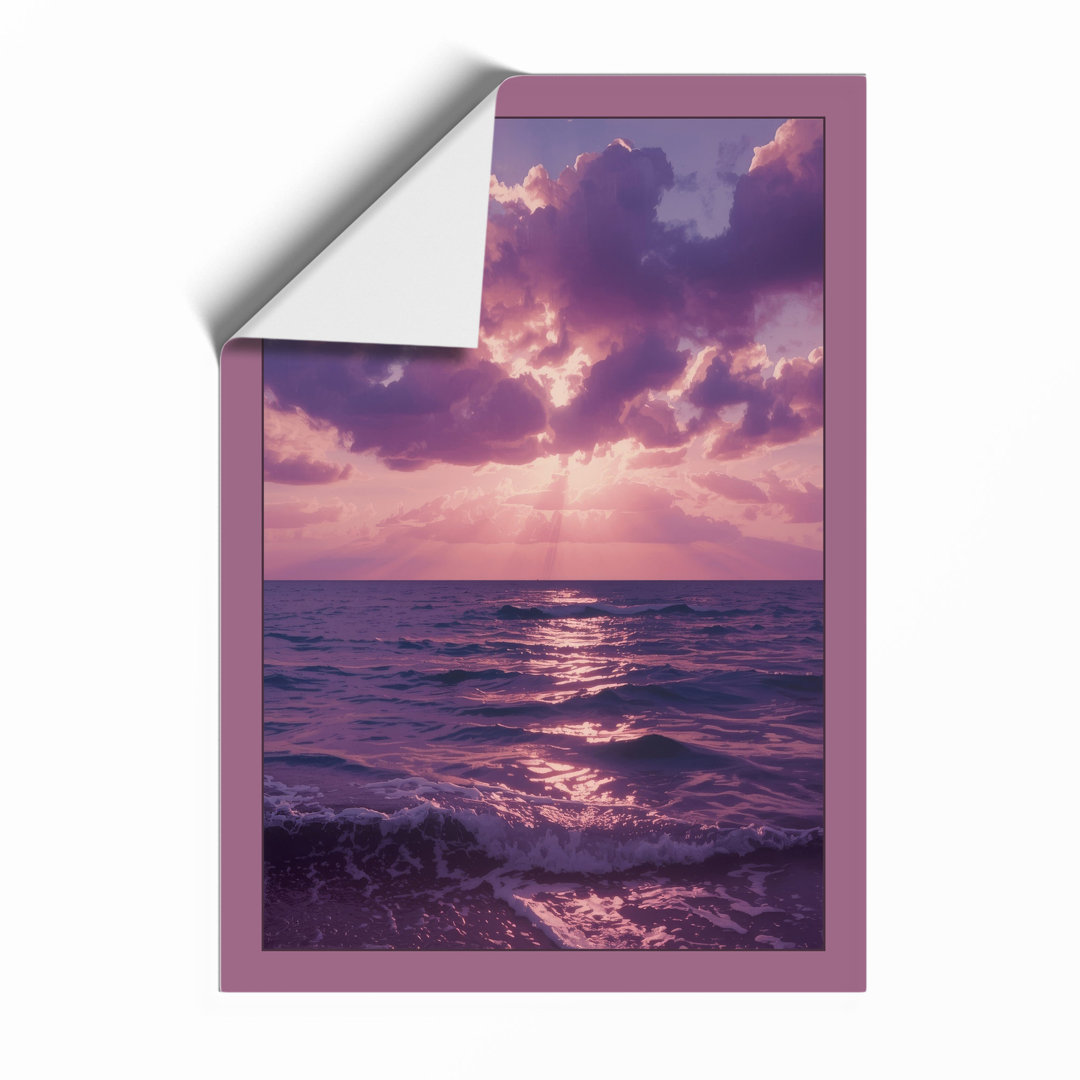 Serene Seascape at Dusk Coastal - Framed Print