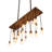 Rustic Lodge 22 - Light Oxidized Steel Kitchen Island Pendant