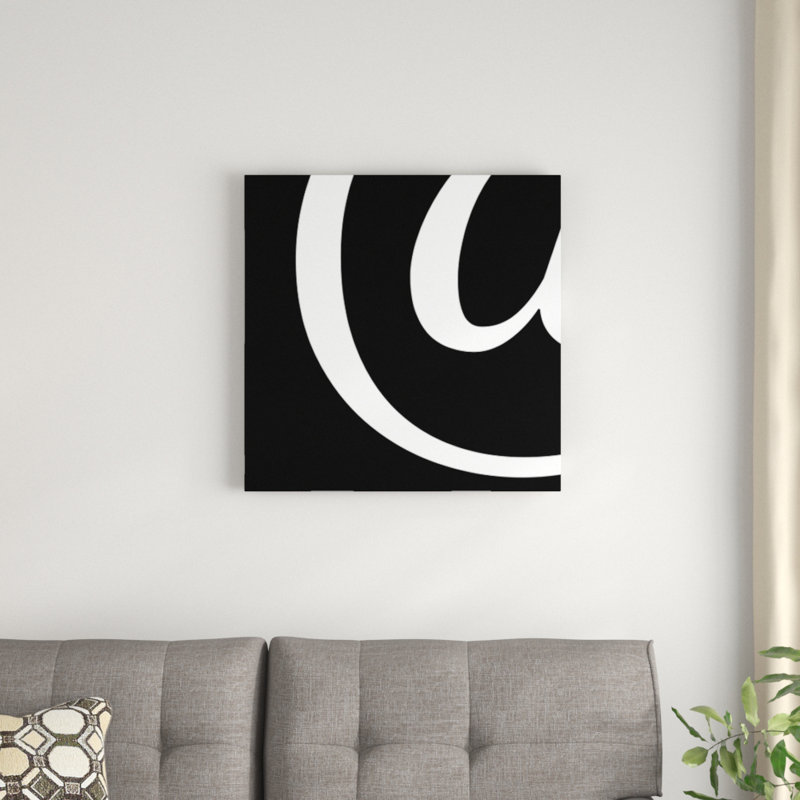 «The Type At Sign 1», art textuel sur toile, H 12 po x l 12 po x P 0,75 po, Toile tendue, Pas de tapis