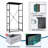 4 Drawer Dresser for Bedroom, Narrow Chest of Drawers, Wooden Top and Study Iron Frame 18"x37.5"-(WxH)