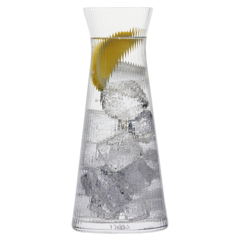 Empire Clear Ribbed Glass Water Carafe 40.5 oz