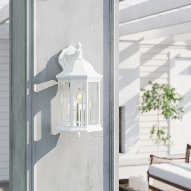 Lanterne murale d'extérieur 3 lumières Mahtotopa, Blanc