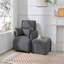 Fauteuil d'appoint rembourré avec repose-pieds avec rangement-1385108750