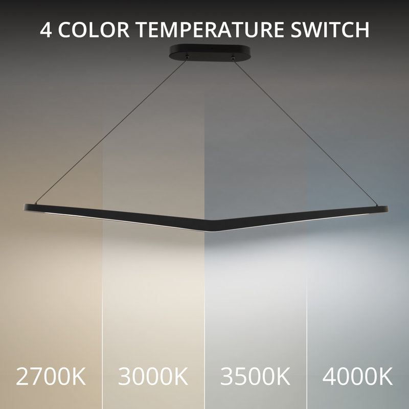 Alleron LED Linear Pendant, 3000K, Black