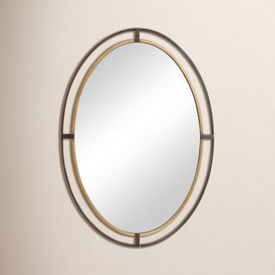 Henning Metal Oval Wall Mirror