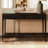 Fluted Dark Brown Console Table With 2 Function - Foyer Feature Hallway