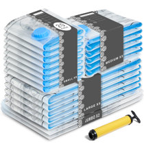 Vacuum Sealer With Hand Pump -Food Sealer Valve System -Sous Vide Bags Keep  Food Saver Longer-Storage Bags Sealed,Reusable,Practical (5 Bags)