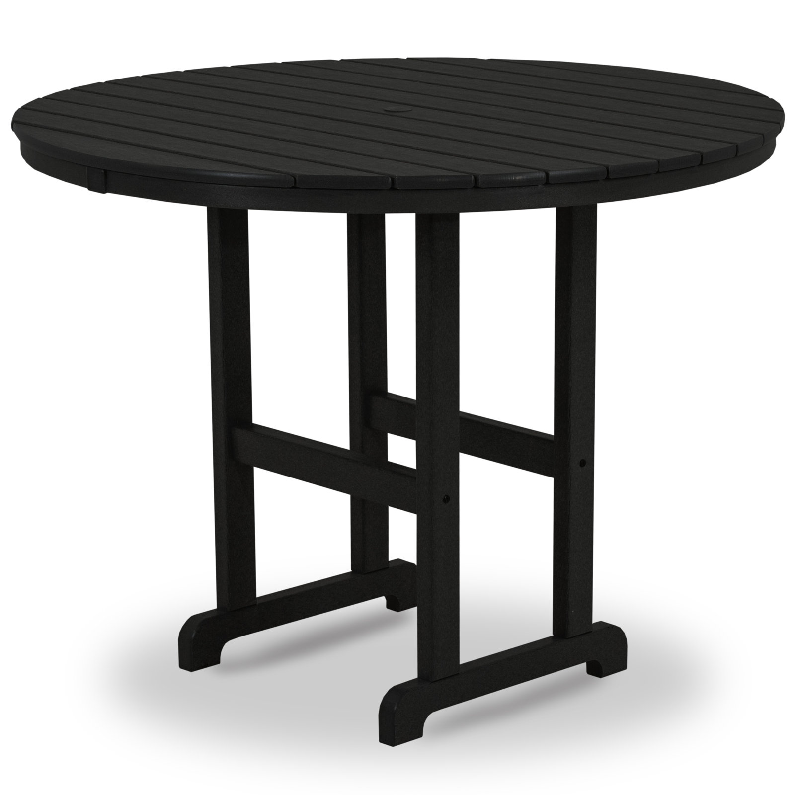 POLYWOOD® Tables 48" Patio Bar Table, Black, 48"