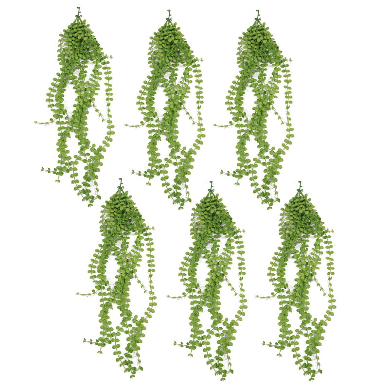 Multipack Hanging Plants Fire / UV Resistant 92cm Faux Fern Plant
