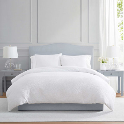 Ensemble d'édredon réversible blanc Martha Stewart