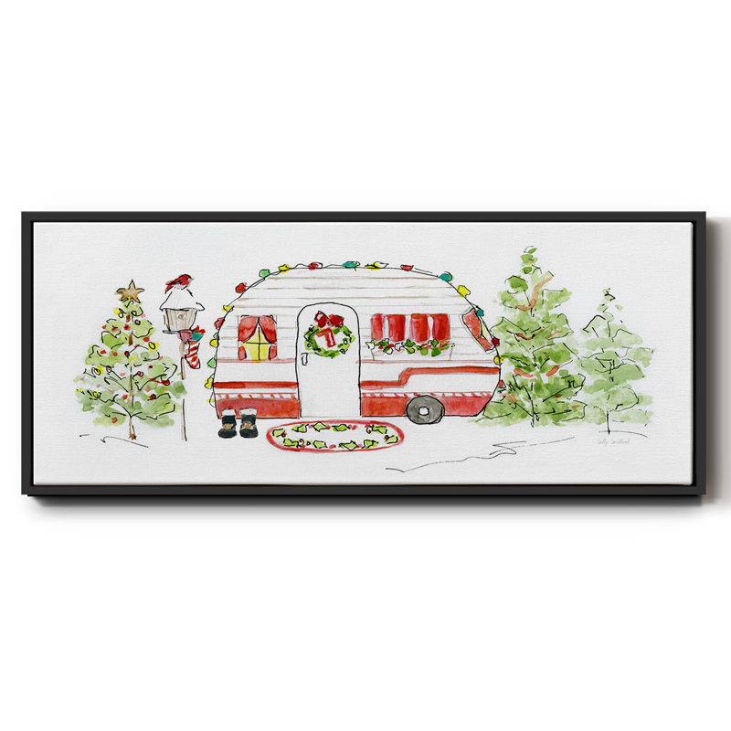 Holiday Holiday I - toile encadrée, H 12 po x l 30 po