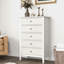 Commode blanche à 5 tiroirs avec rangement Philomena