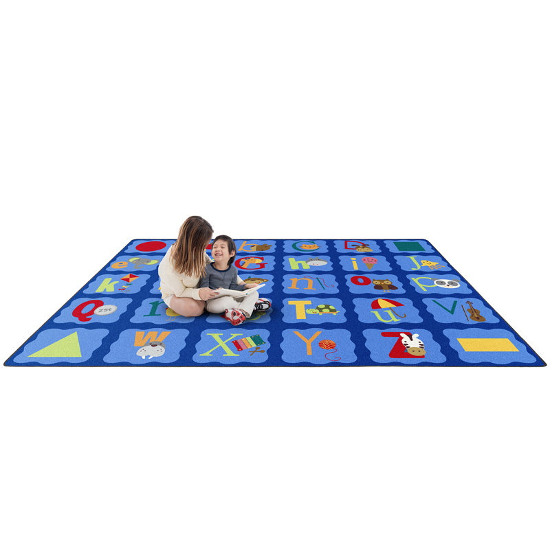 Tapis Just for Kids Alphabet Blues par Joy Carpets, Rectangle 7 pi 8 po x 10 pi 9 po