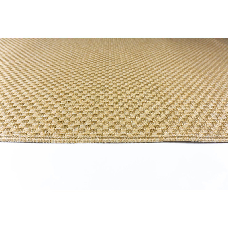 Tapis doré en osier rustique lavable à la machine antidérapant, Rectangle 4 pi 8 po 8 pi 3 po