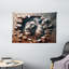 Highland Dunes Lion Wall Hanging Tapestry Brick Wall and Classical Pose Ginger Coconut-245857874