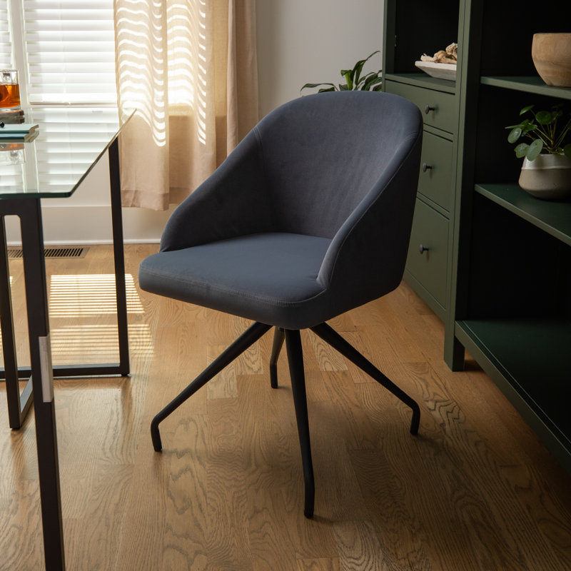 Chaise de bureau Martha Stewart Sora, Bronze huilé, Gris