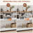 Farmhouse Coffee Bar With Storage,  Sofa Table With Sliding Barn Door White Coffee Buffet Cabinet With Charger Station, Console Table With Bottom Open Shelf, For Living Room