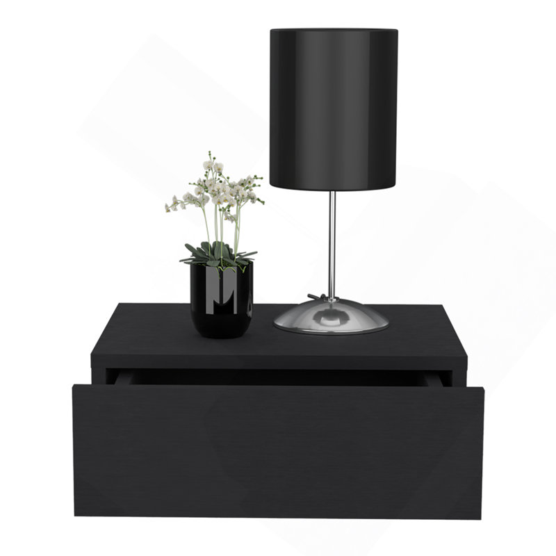 Nightstand Isola, Bedroom, Black, Black