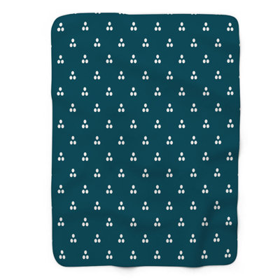 Couverture en sherpa bleu 1 pièce