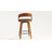 Modern Faux Leather Swivel 26'' Stools, Bucket Seat Counter Stools with Wood Frame-122503866-119858575