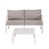 Coussin gris clair / structure blanche est en rupture de stock