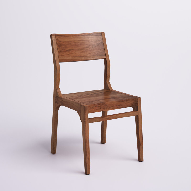 Chaise d'appoint en bois massif Lana