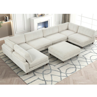 Canapé modulaire en U avec repose-pieds Avanna