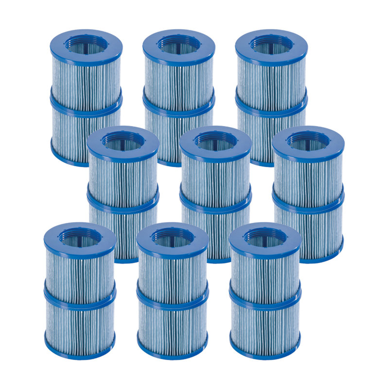 18 Pack Blue Spa Filter Cartridges, Pool Hot Tub Filters Replacement, Filtration Inflatable Hot Tub