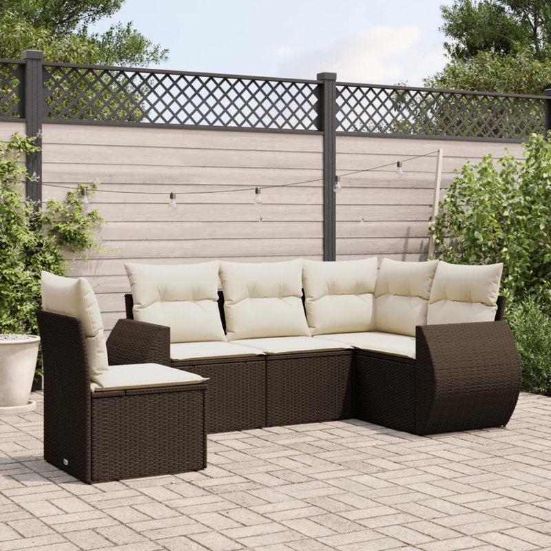 Vidaxl Garden Sofa Set Brown