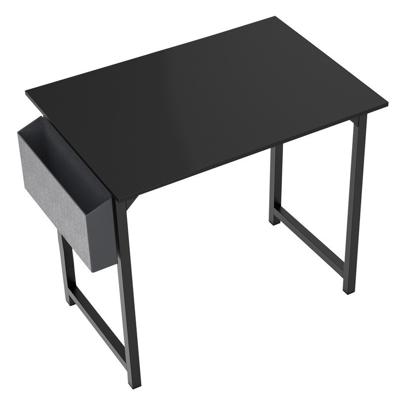 Geneveive Metal Base Writing Desk, Black, 29.8" H x 31.5" W x 19.7" D